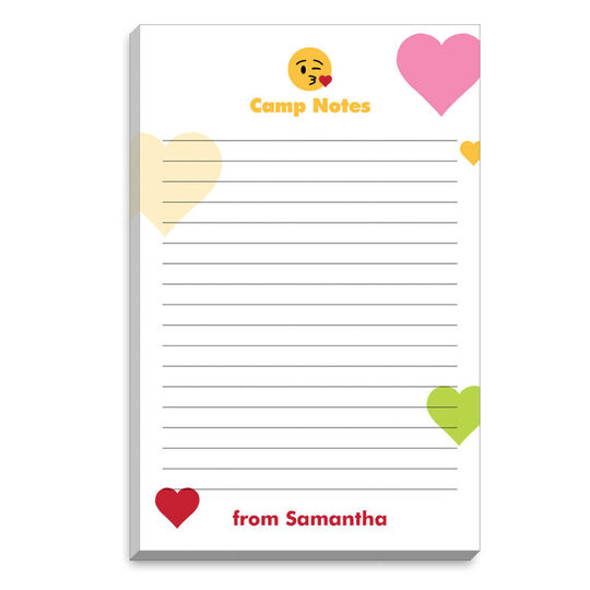 Kisses Emoji Dots Camp Notepads